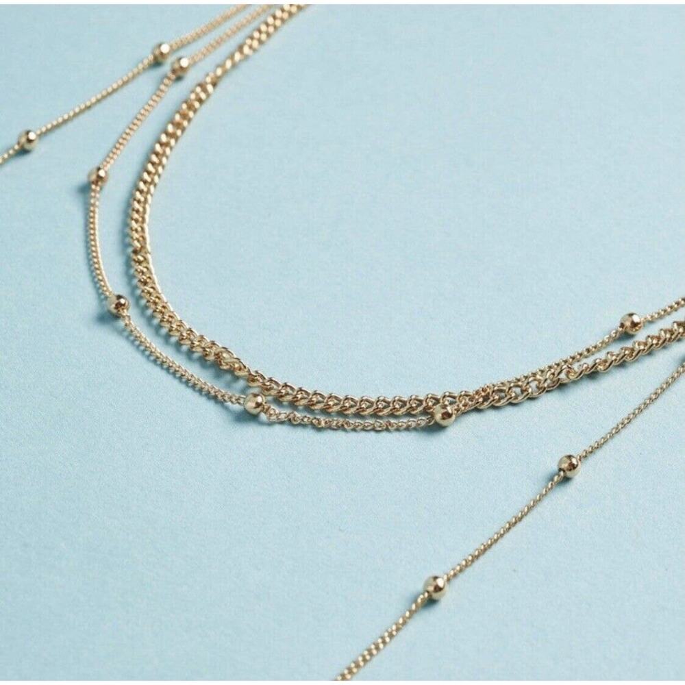 Ettika Revolve Gold Dangling Layer Necklace - Picture 2 of 6